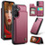 Samsung Galaxy A16 5G CaseMe C22 Card Slots Holder RFID Anti-theft Phone Case - Red