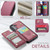 Samsung Galaxy A16 5G CaseMe C22 Card Slots Holder RFID Anti-theft Phone Case - Red