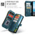 Samsung Galaxy A16 5G CaseMe C30 Card Slots Zipper Wallet Leather Phone Case - Blue