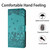 Samsung Galaxy A16 5G Cat Embossing Pattern Leather Phone Case with Lanyard - Blue