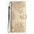 Samsung Galaxy A16 5G Cherry Blossom Butterfly Skin Feel Embossed PU Phone Case - Gold