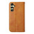 Samsung Galaxy A16 5G Cubic Grid Calf Texture Magnetic Leather Phone Case - Yellow