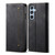 Samsung Galaxy A16 5G Denim Texture Casual Style Horizontal Flip Leather Case - Black Samsung Galaxy A16 5G Denim Texture Casual Style Horizontal Flip Leather Case - Black