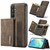 Samsung Galaxy A16 5G DG.MING M1 Series 3-Fold Multi Card Wallet + Magnetic Phone Case - Coffee