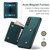 Samsung Galaxy A16 5G DG.MING M1 Series 3-Fold Multi Card Wallet + Magnetic Phone Case - Green Samsung Galaxy A16 5G DG.MING M1 Series 3-Fold Multi Card Wallet + Magnetic Phone Case - Green