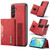 Samsung Galaxy A16 5G DG.MING M2 Series 3-Fold Multi Card Bag + Magnetic Phone Case - Red