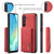 Samsung Galaxy A16 5G DG.MING M2 Series 3-Fold Multi Card Bag + Magnetic Phone Case - Red