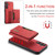 Samsung Galaxy A16 5G DG.MING M2 Series 3-Fold Multi Card Bag + Magnetic Phone Case - Red