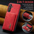 Samsung Galaxy A16 5G DG.MING M2 Series 3-Fold Multi Card Bag + Magnetic Phone Case - Red