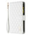Samsung Galaxy A16 5G Diamond Lattice Zipper Wallet Leather Flip Phone Case - White Samsung Galaxy A16 5G Diamond Lattice Zipper Wallet Leather Flip Phone Case - White