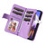 Samsung Galaxy A16 5G Dual-color 9 Card Slots Zipper Wallet Leather Phone Case - Purple