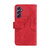 Samsung Galaxy A16 5G Dual-color 9 Card Slots Zipper Wallet Leather Phone Case - Red