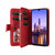 Samsung Galaxy A16 5G Dual-color 9 Card Slots Zipper Wallet Leather Phone Case - Red