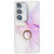 Samsung Galaxy A16 5G Electroplated Marble Texture Ring Holder Phone Case - Light Purple S6