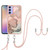 Samsung Galaxy A16 5G Electroplating Marble Dual-side IMD Phone Case with Lanyard - Rose Gold 015