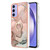 Samsung Galaxy A16 5G Electroplating Marble Dual-side IMD Phone Case with Ring - Rose Gold 015