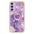 Samsung Galaxy A16 5G Electroplating Marble IMD TPU Phone Case with Ring Holder - Purple 002 Samsung Galaxy A16 5G Electroplating Marble IMD TPU Phone Case with Ring Holder - Purple 002
