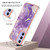 Samsung Galaxy A16 5G Electroplating Marble Pattern Dual-side IMD TPU Shockproof Phone Case - Purple 002