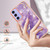 Samsung Galaxy A16 5G Electroplating Marble Pattern Dual-side IMD TPU Shockproof Phone Case - Purple 002
