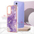 Samsung Galaxy A16 5G Electroplating Marble Pattern Dual-side IMD TPU Shockproof Phone Case - Purple 002