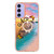 Samsung Galaxy A16 5G Electroplating Pattern IMD TPU Shockproof Case with Rhinestone Ring Holder - Dream Chasing Butterfly