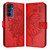 Samsung Galaxy A16 5G Embossed Butterfly Leather Phone Case - Red