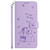 Samsung Galaxy A16 5G Embossed Kitten Phone Leather Case with Lanyard - Purple