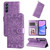 Samsung Galaxy A16 5G Embossed Sunflower Leather Phone Case - Purple