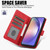 Samsung Galaxy A16 5G Fantasy Skin-feel Calfskin Texture Leather Phone Case - Red