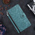 Samsung Galaxy A16 5G Floral Embossed Pattern Leather Phone Case - Dark Green