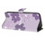Samsung Galaxy A16 5G Fresh Painted Leather Phone Case - Dark Purple Flowers