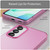 Samsung Galaxy A16 5G Frosted Translucent TPU Hybrid PC Full Coverage Phone Case - Pink