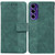 Samsung Galaxy A16 5G Geometric Embossed Leather Phone Case - Green