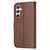 Samsung Galaxy A16 5G Global Embossed Happy Cat Pattern Flip Leather Phone Case - Brown