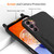Samsung Galaxy A16 5G Integrated Card Bag Solid Color Liquid Silicone Phone Case with Lanyard - Black