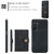 Samsung Galaxy A16 5G JEEHOOD J01 Retro Magnetic Detachable Wallet Phone Case - Black