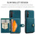 Samsung Galaxy A16 5G JEEHOOD J01 Retro Magnetic Detachable Wallet Phone Case - Blue