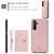 Samsung Galaxy A16 5G JEEHOOD J01 Retro Magnetic Detachable Wallet Phone Case - Pink