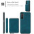 Samsung Galaxy A16 5G JEEHOOD J02 Magnetic Zipper Horizontal Flip Leather Phone Case - Blue