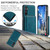 Samsung Galaxy A16 5G JEEHOOD J02 Magnetic Zipper Horizontal Flip Leather Phone Case - Blue