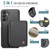 Samsung Galaxy A16 5G JEEHOOD J05 Business Magnetic Style RFID Leather Phone Case - Black