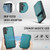 Samsung Galaxy A16 5G JEEHOOD J05 Business Magnetic Style RFID Leather Phone Case - Blue Green