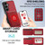 Samsung Galaxy A16 5G LC.IMEEKE L3 Series Detachable RFID Card Bag Magsafe Phone Case - Red
