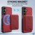 Samsung Galaxy A16 5G LC.IMEEKE L3 Series Detachable RFID Card Bag Magsafe Phone Case - Red
