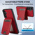 Samsung Galaxy A16 5G LC.IMEEKE L3 Series Detachable RFID Card Bag Magsafe Phone Case - Red