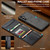 Samsung Galaxy A16 5G LC.IMEEKE L5 Series Detachable RFID Card Bag Magsafe Phone Case - Black