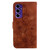 Samsung Galaxy A16 5G Lily Embossed Leather Phone Case - Brown