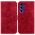 Samsung Galaxy A16 5G Lily Embossed Leather Phone Case - Red