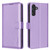 Samsung Galaxy A16 5G Litchi Texture RFID Anti-theft Leather Phone Case - Purple