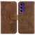 Samsung Galaxy A16 5G Little Tiger Embossed Leather Phone Case - Brown